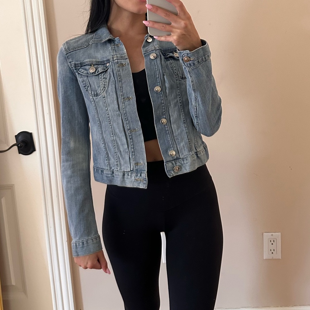 H&M Light Blue Denim Jean Jacket